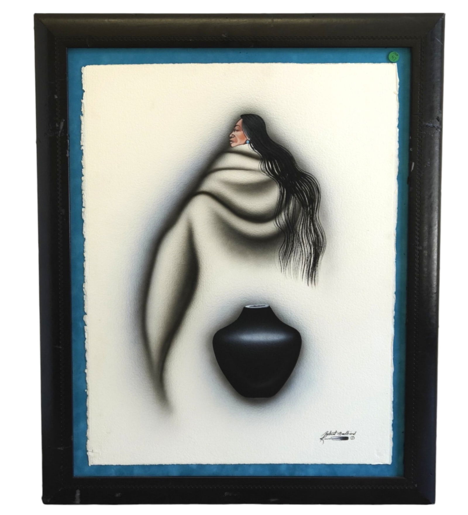 ROBERT REDBIRD MIXED MEDIA SIGNED & FRAMED (1 of 5)