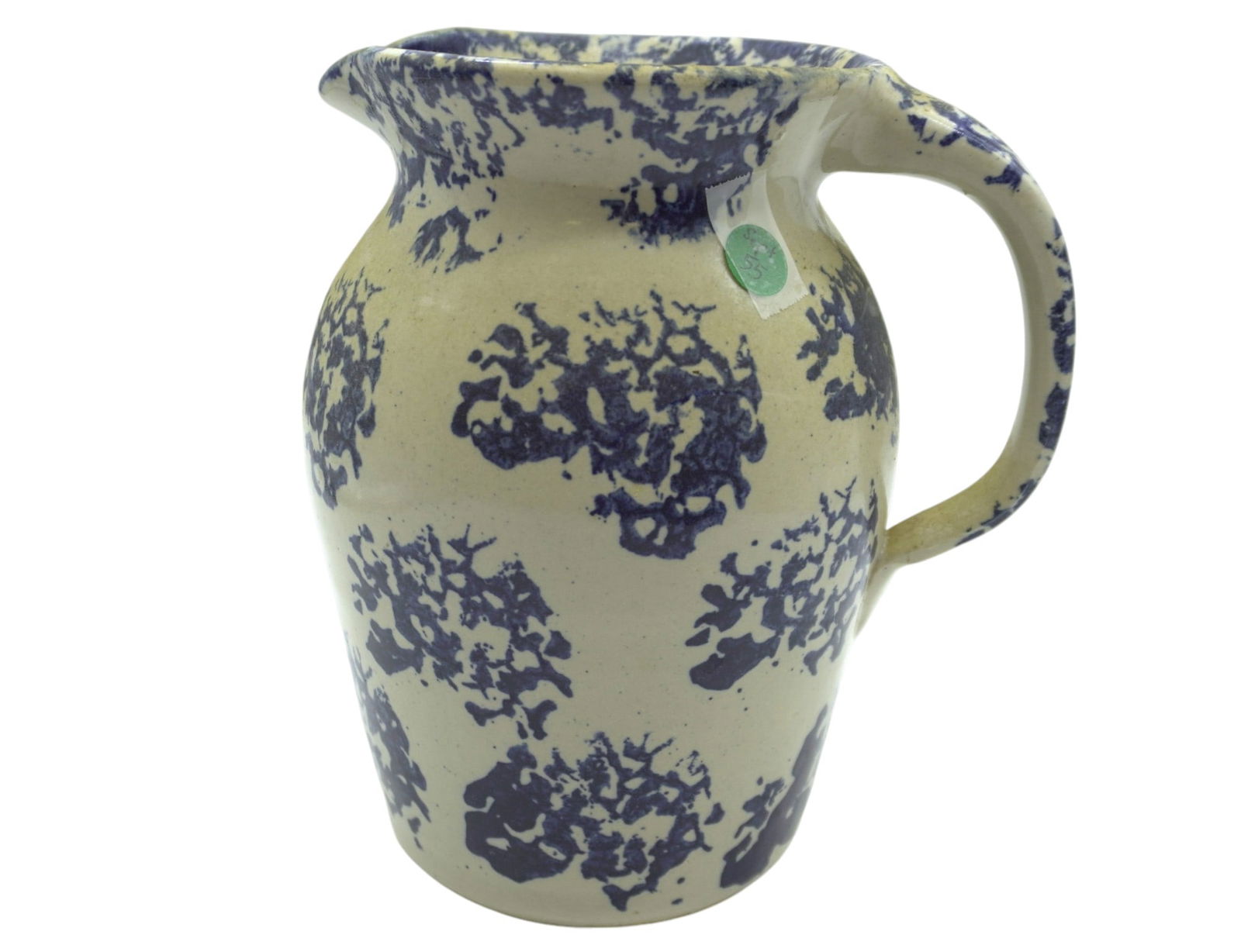 SPONGEWARE PITCHER CIRCA 1870 (1 of 6)