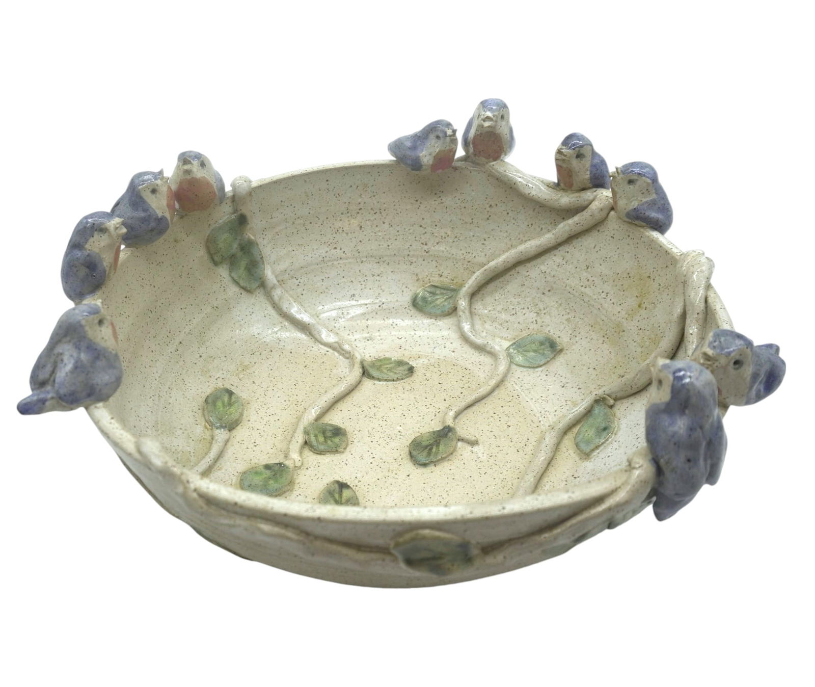 STUDIO POTTERY BIRDS ON RIM BOWL BREWSAUGH (1 of 8)