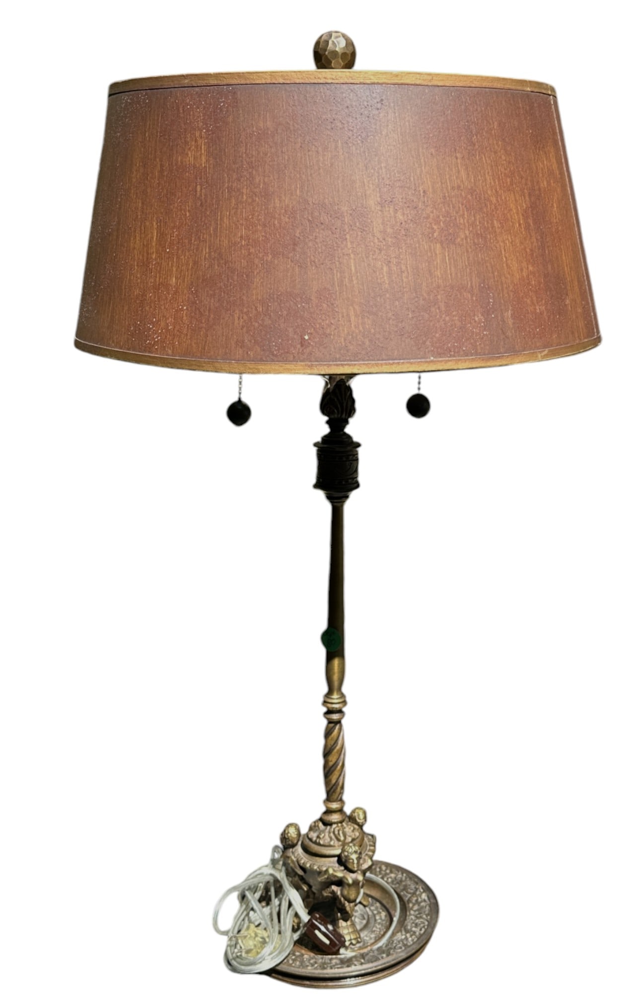 ANTIQUE BRONZECANDLESTICK LAMP (1 of 4)