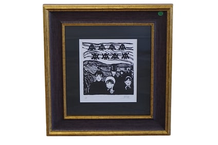 INVADER WOODCUT INVADED HYPNOSIS PRINTERS PROOF