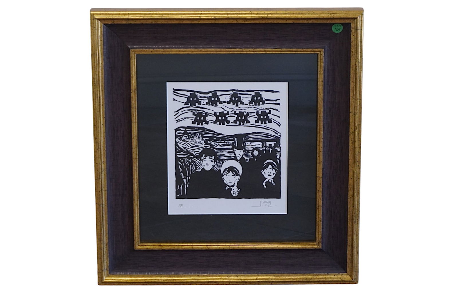 INVADER WOODCUT INVADED HYPNOSIS PRINTERS PROOF (1 of 5)