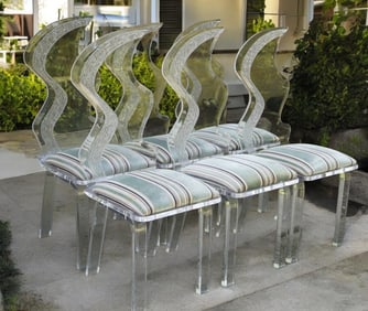 6 MUNIZ MONACO ACRYLIC CHAIRS