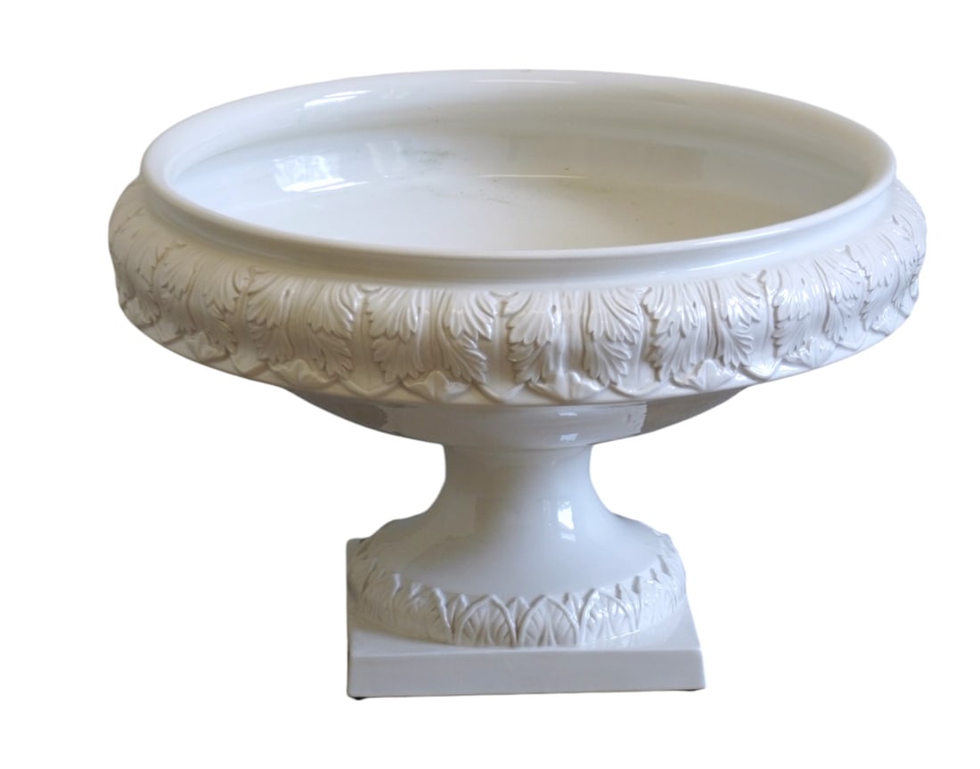 VINTAGE LARGE ITALIAN WHITE COMPOTE CENTERPIECE (1 of 5)