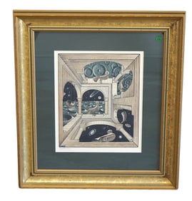 MAURITS CORNELIS ESCHER OTHER WORLD WOODBLOCK