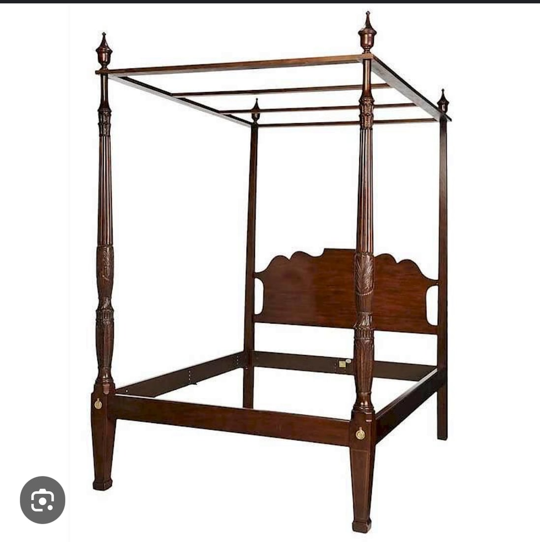 HISTORIC CHARLESTON BAKER KING SIZE RICE BED (1 of 9)