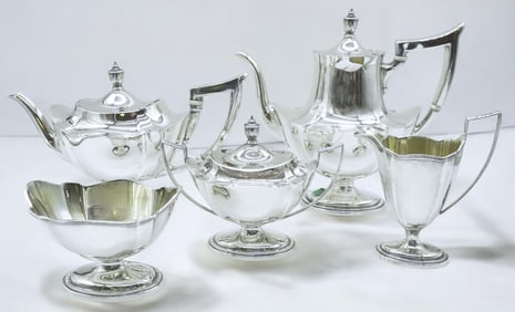 ANTIQUE REED & BARTON GORHAM STERLING SILVER PLYMOUTH TEA/COFFEE SET
