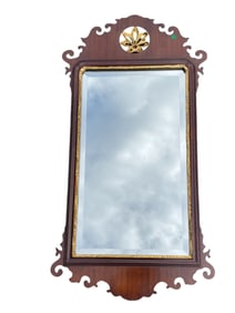 VINTAGE CHIPPENDALE STYLE MIRROR BEVELED