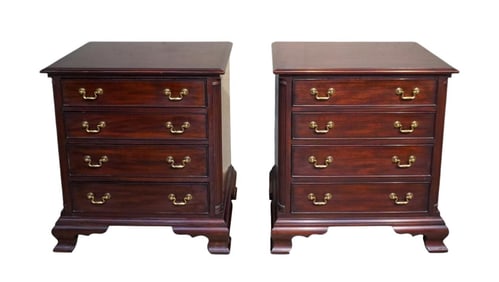 PAIR OF HENKEL HARRIS MAHOGANY CHESTS