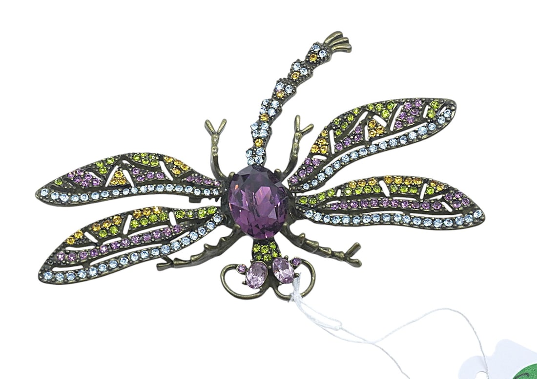 HEIDI DAUS TREMBLING BRILLIANCE DRAGONFLY BROOCH (1 of 2)