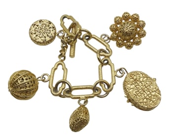 RARE VINTAGE PEDRE CHARM BRACELET WATCH