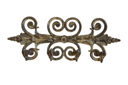 VINTAGE CAST IRON COAT / HAT RACK