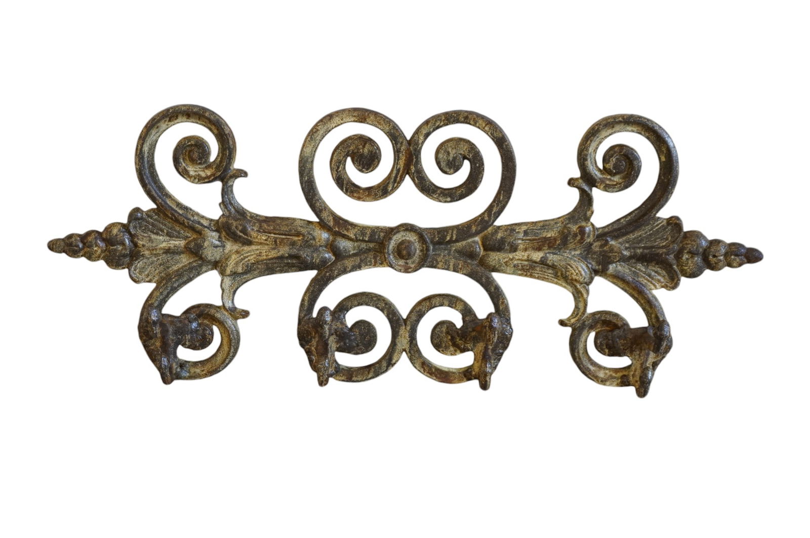 VINTAGE CAST IRON COAT / HAT RACK (1 of 4)