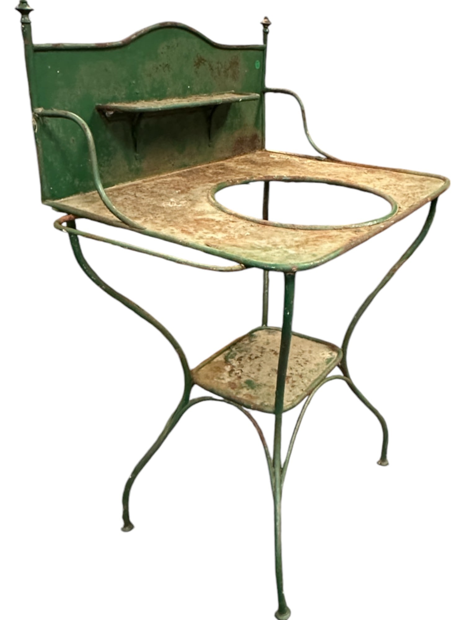 ANTIQUE FRENCH WASH BASIN - GARDEN: Antique French Wash Basin Stand. Perfect for use in a Garden. Measures 28"x20"x39"