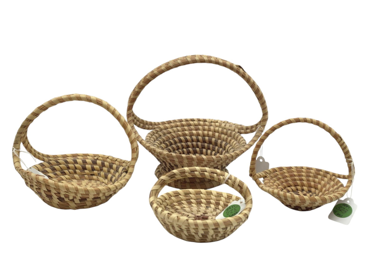 ASSORTED CHARLESTON GULLAH SWEETGRASS BASKETS - 4 PIECES (1 of 3)