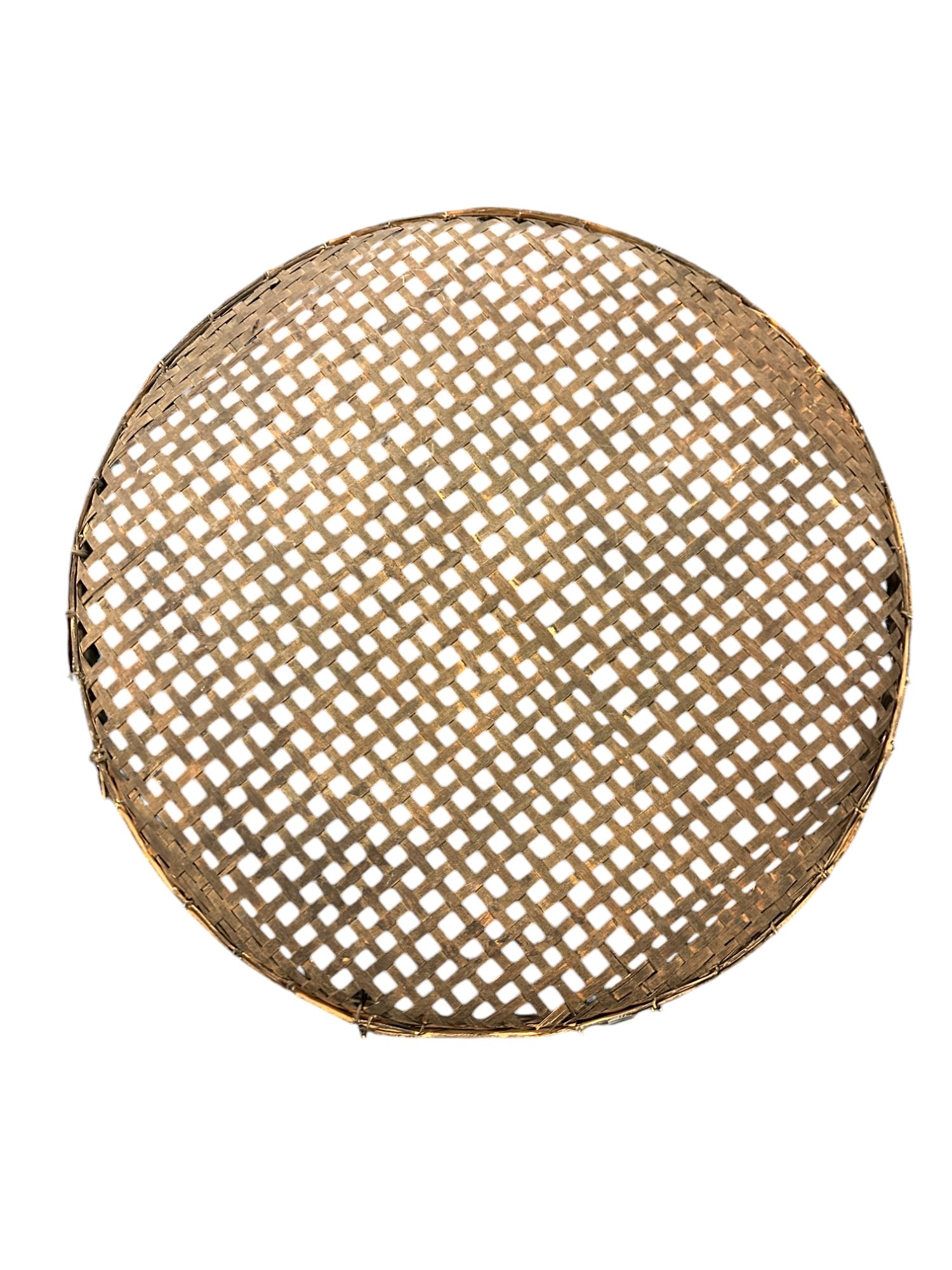 ANTIQUE LARGE WINNOWING TOBACCO BASKET (1 of 2)