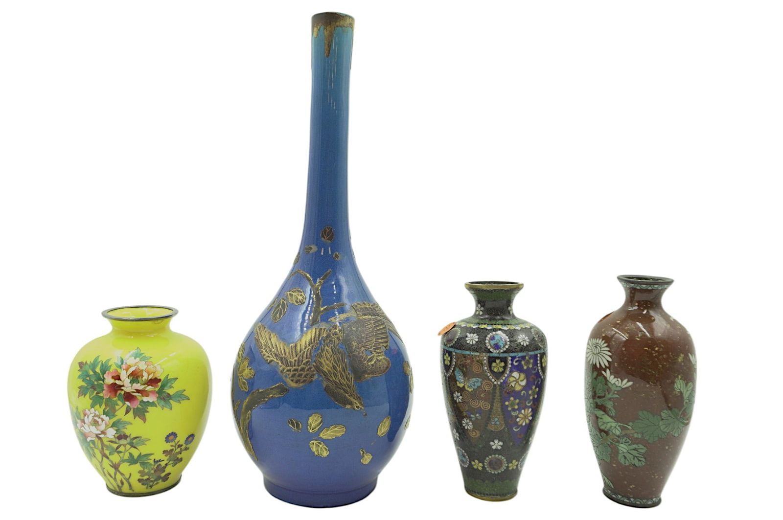 LOT OF VINTAGE AND ANTIQUE CLOISONNE - 4 PIECES (1 of 5)