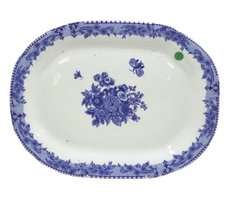 LARGE VICTORIA WARE BLUE & WHITE PLATTER