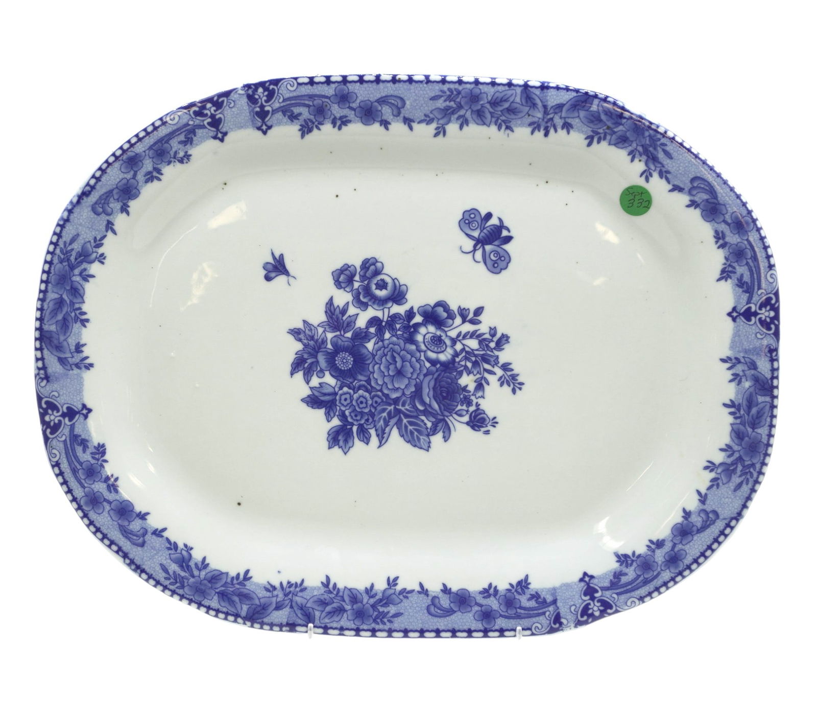 LARGE VICTORIA WARE BLUE & WHITE PLATTER (1 of 3)