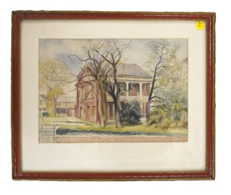 ORIGINAL WATERCOLOR PINCKNEY HOME CHARLESTON