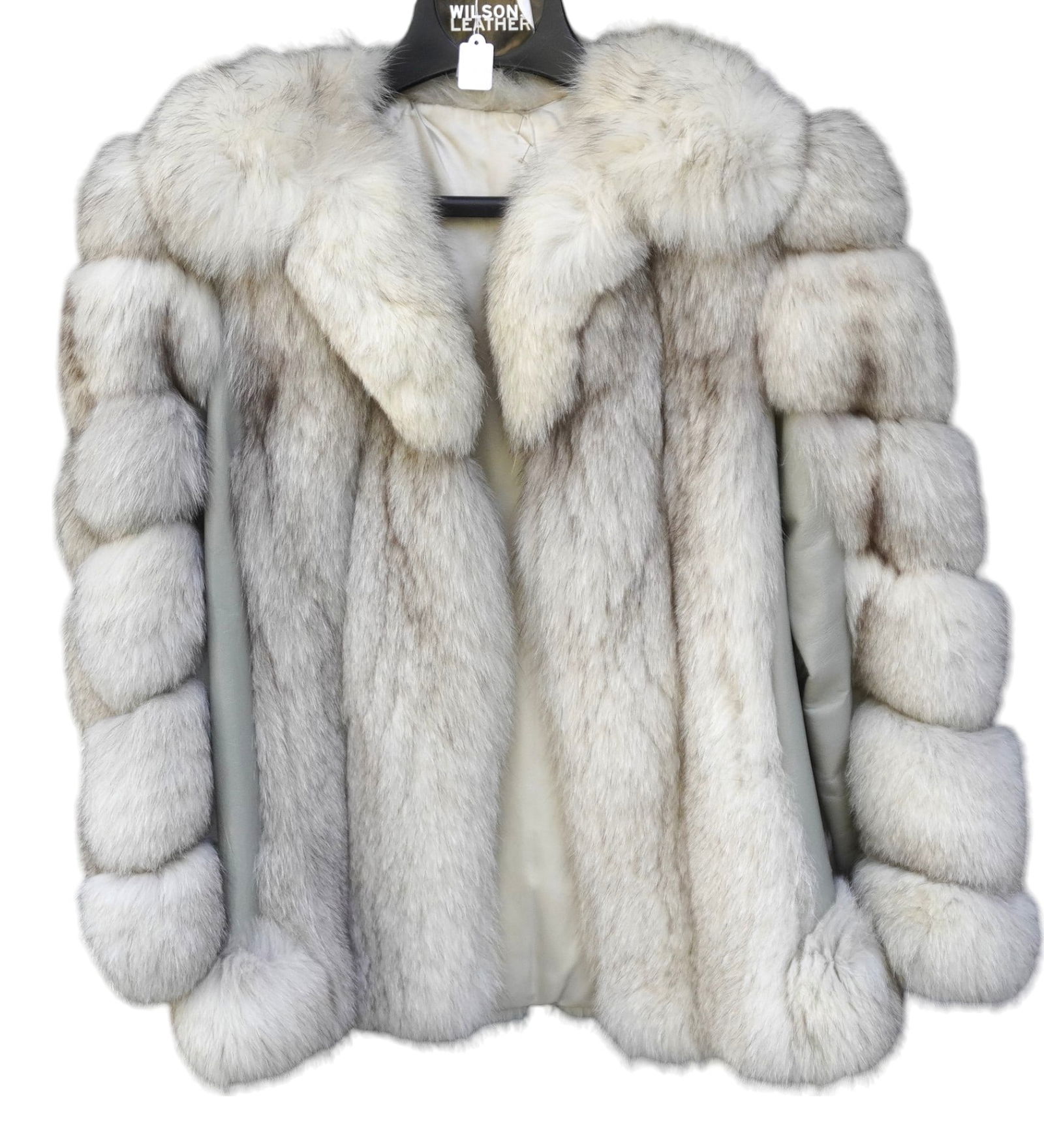 SILVER FOX & LEATHER JACKET SMALL (1 of 5)