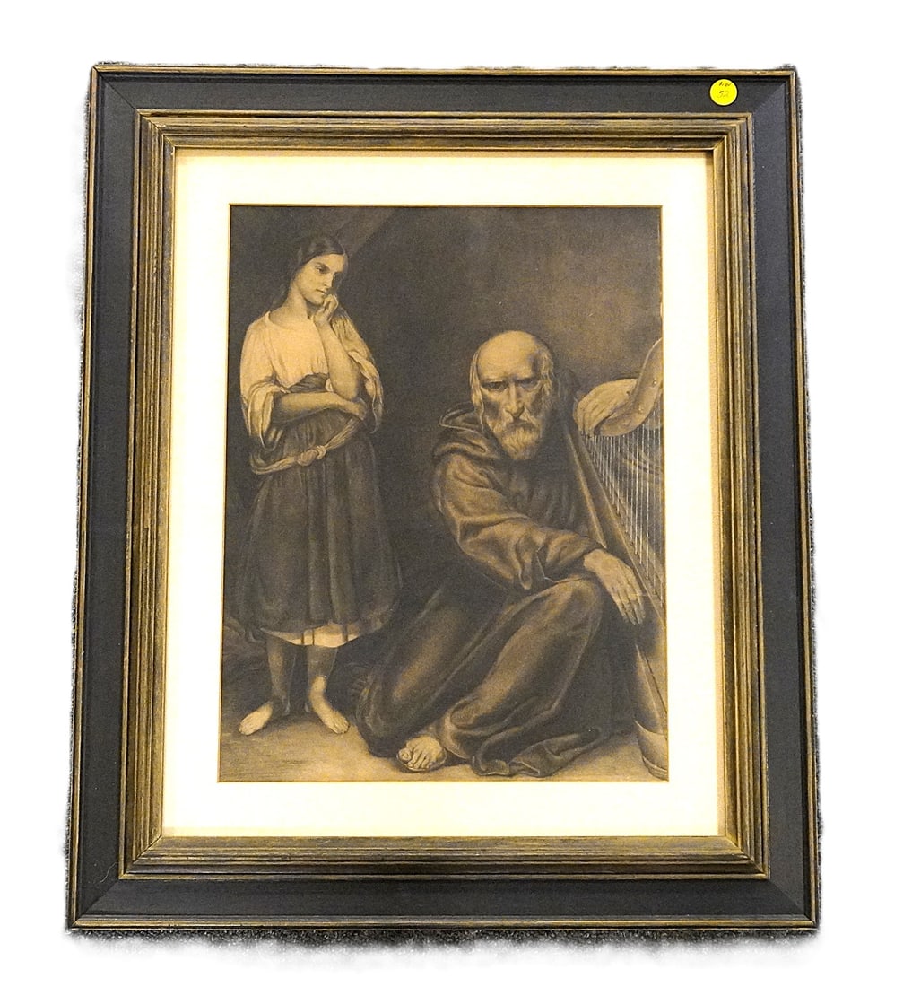 ANTIQUE GRAPHITE ORIGINAL - CONTINENTAL SCHOOL (1 of 4)