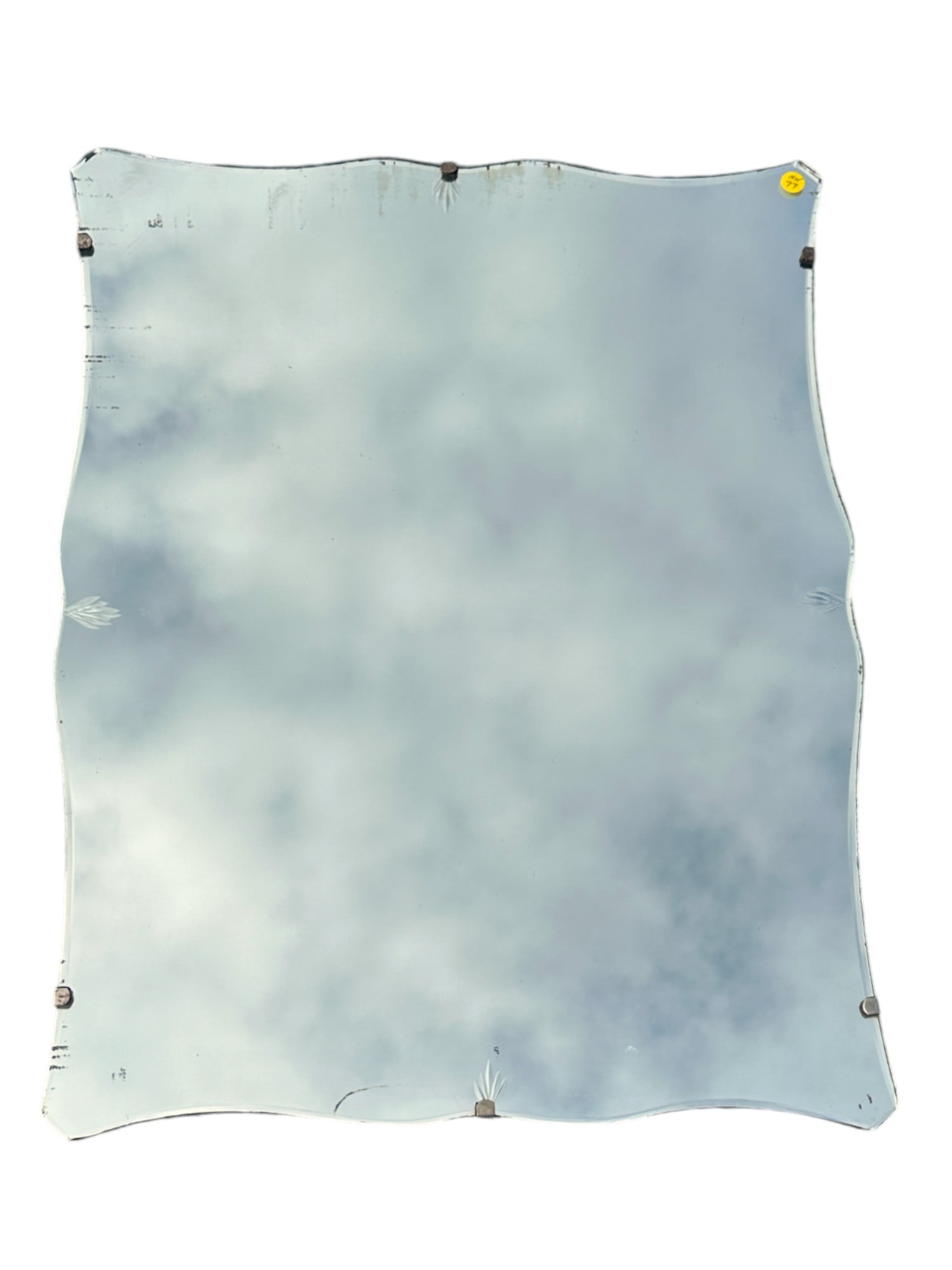 ART DECO BEVELED ETCHED GLASS MIRROR (1 of 3)