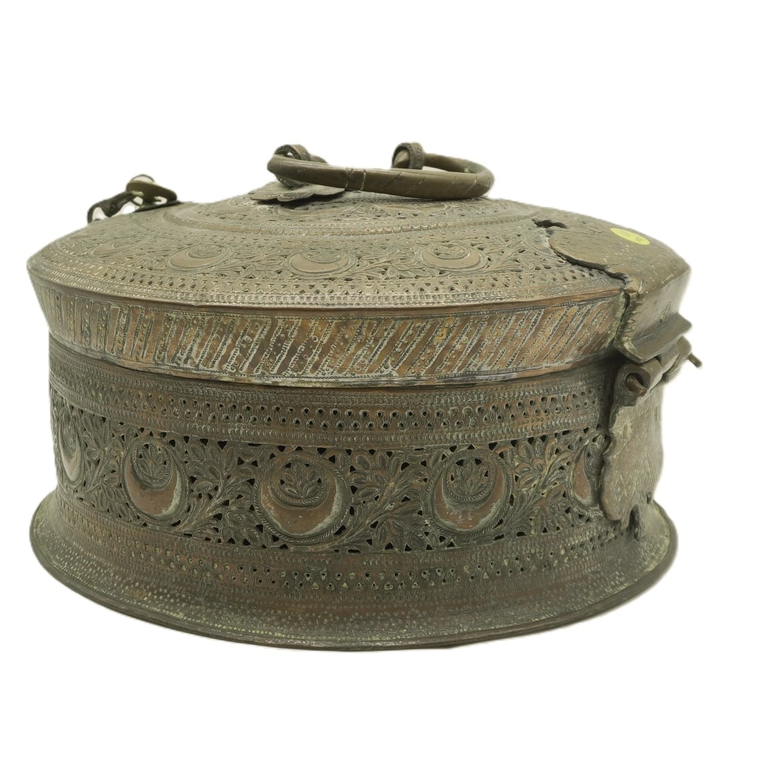 ANTIQUE LARGE COPPER PAAN DAN SET 19TH C (1 of 10)