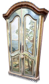 MACKENZIE CHILDS PAINTED ARMOIRE