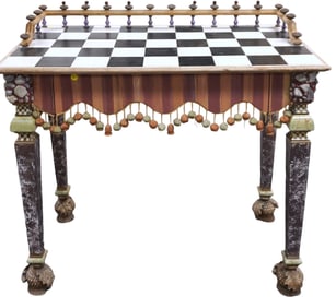 VINTAGE MACKENZIE CHILDS PAINTED DESK