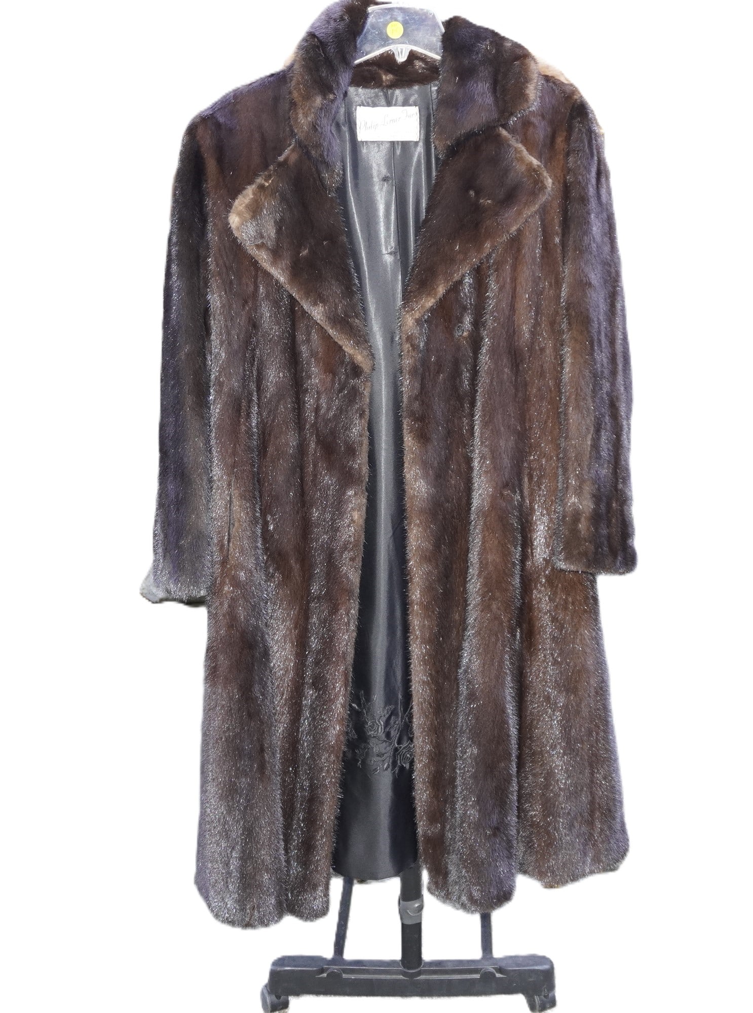 LADIES BLACKGLAMA DARK RANCH MINK COAT (1 of 6)