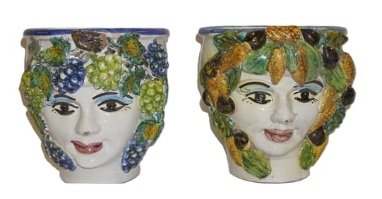 PAIR ITALIAN POTTERY JARDINIERES