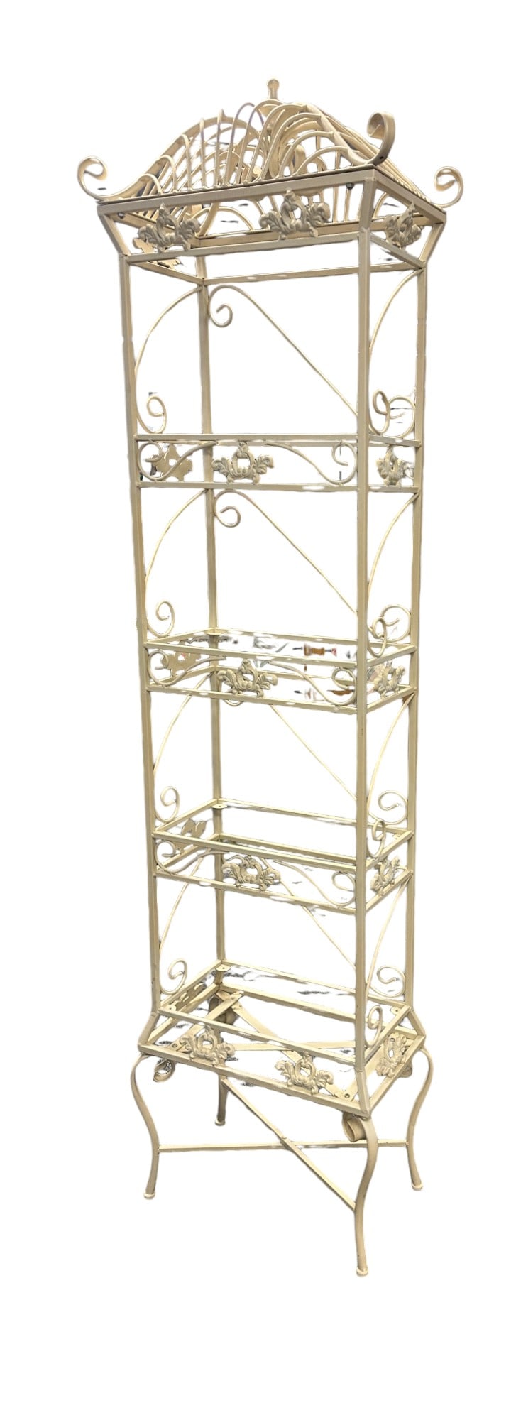 FRENCH STYLE WHITE IRON BAKERS RACK (1 of 3)