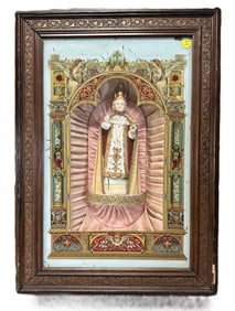 ANTIQUE INFANT JESUS OF PRAGUE IN DISPLAY