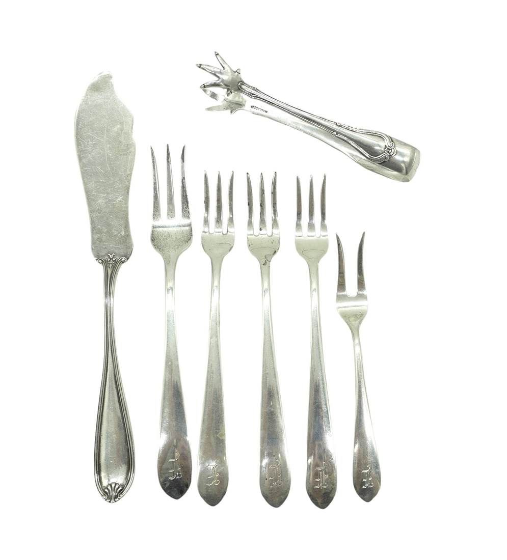 7 PC ANTIQUE STERLING S KIRK & SON - GORHAM (1 of 2)