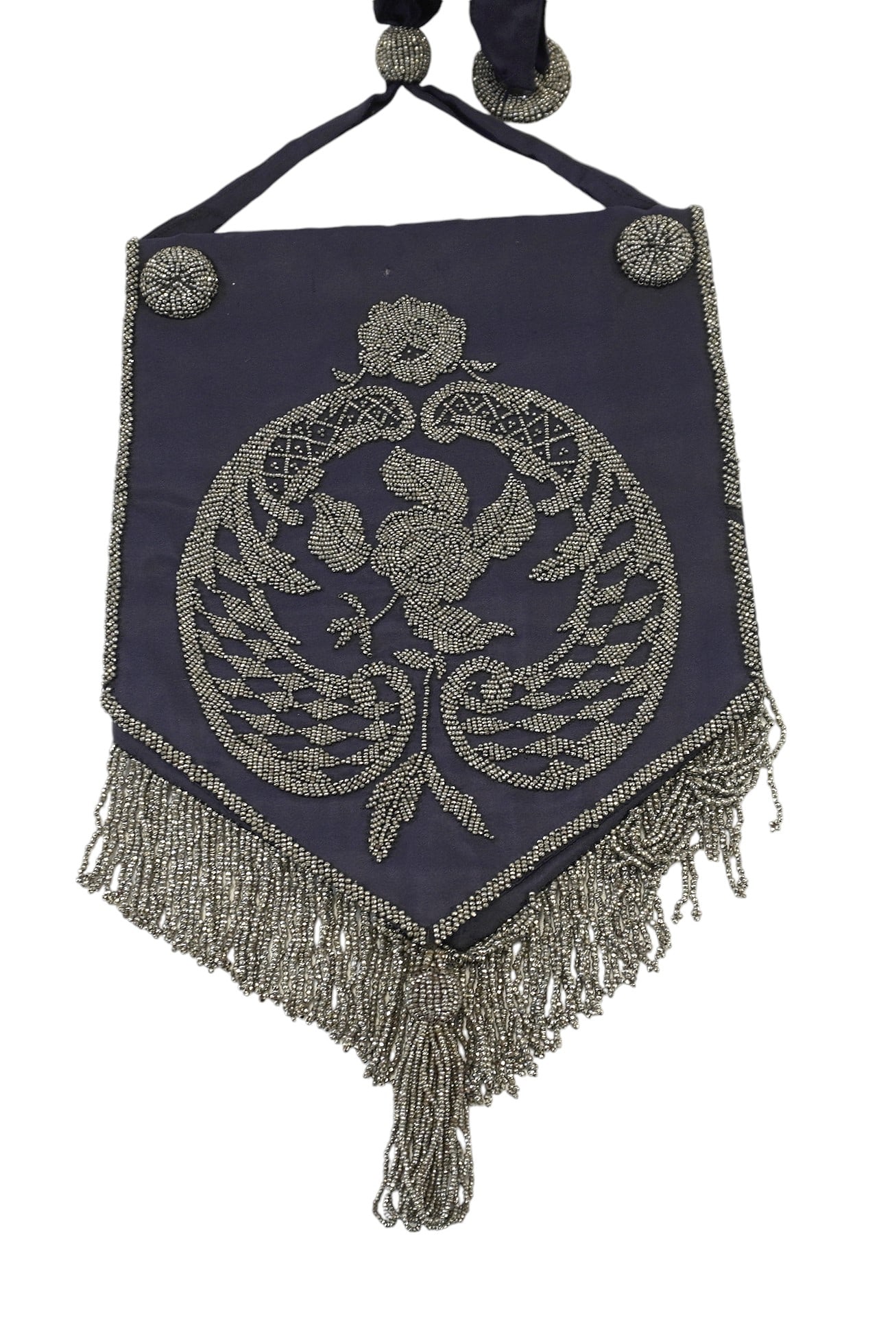 ANTIQUE HANDMADE AND BEADED EVENING PURSE (1 of 4)