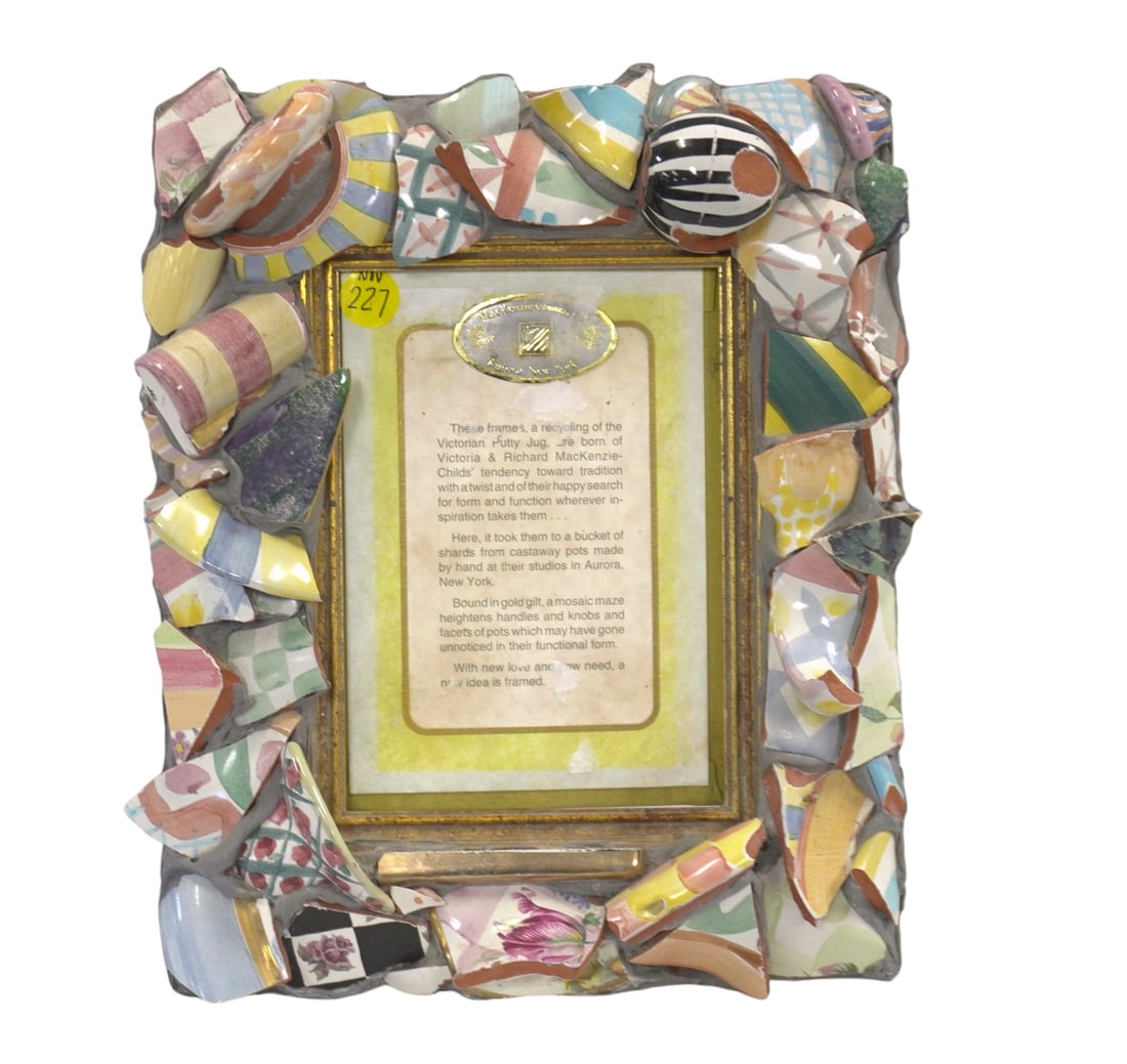 RARE MACKENZIE-CHILDS CERAMIC POTTERY ONE OF A KIND FRAME (1 of 5)