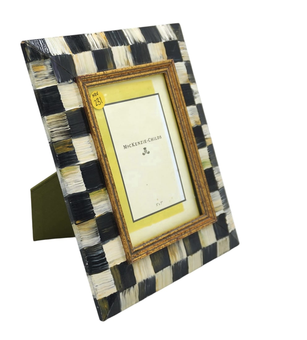 MACKENZIE-CHILDS COURTLY CHECK HAND PAINTED PICTURE FRAME (1 of 3)