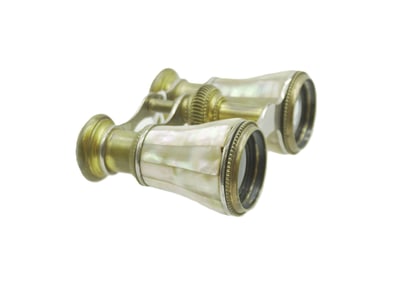LA VILLE PARIS MOTHER OF PEARL AND BRASS OPERA GLASSES
