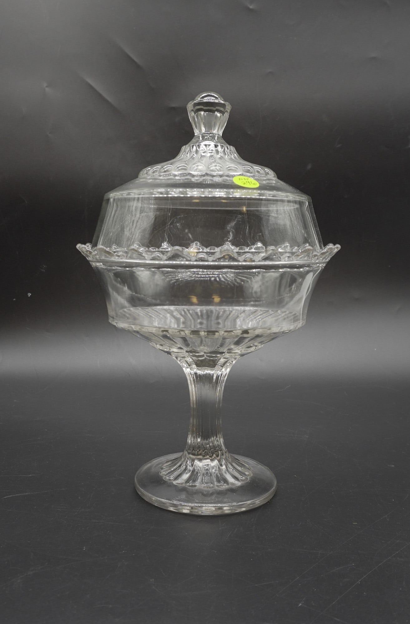 LARGE EAPG ANTIQUE DOME LID COMPOTE: Large Eapg Antique Dome Lid Pedestal Compote . Measures 8"x8"x13". Weight 4 lbs