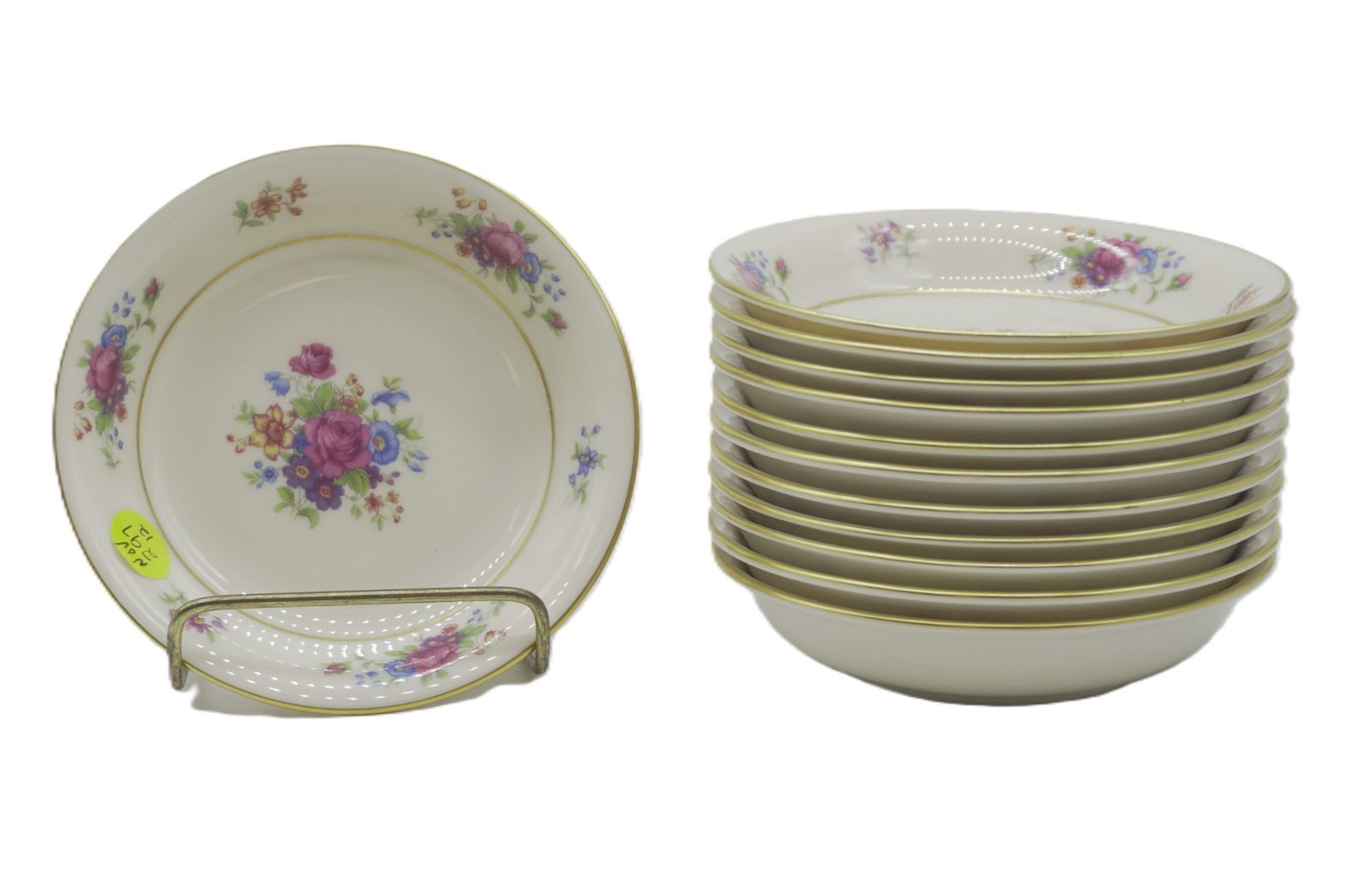 12 PC CLASSIC LENOX ROSE CHINA FRUIT BOWLS (1 of 4)