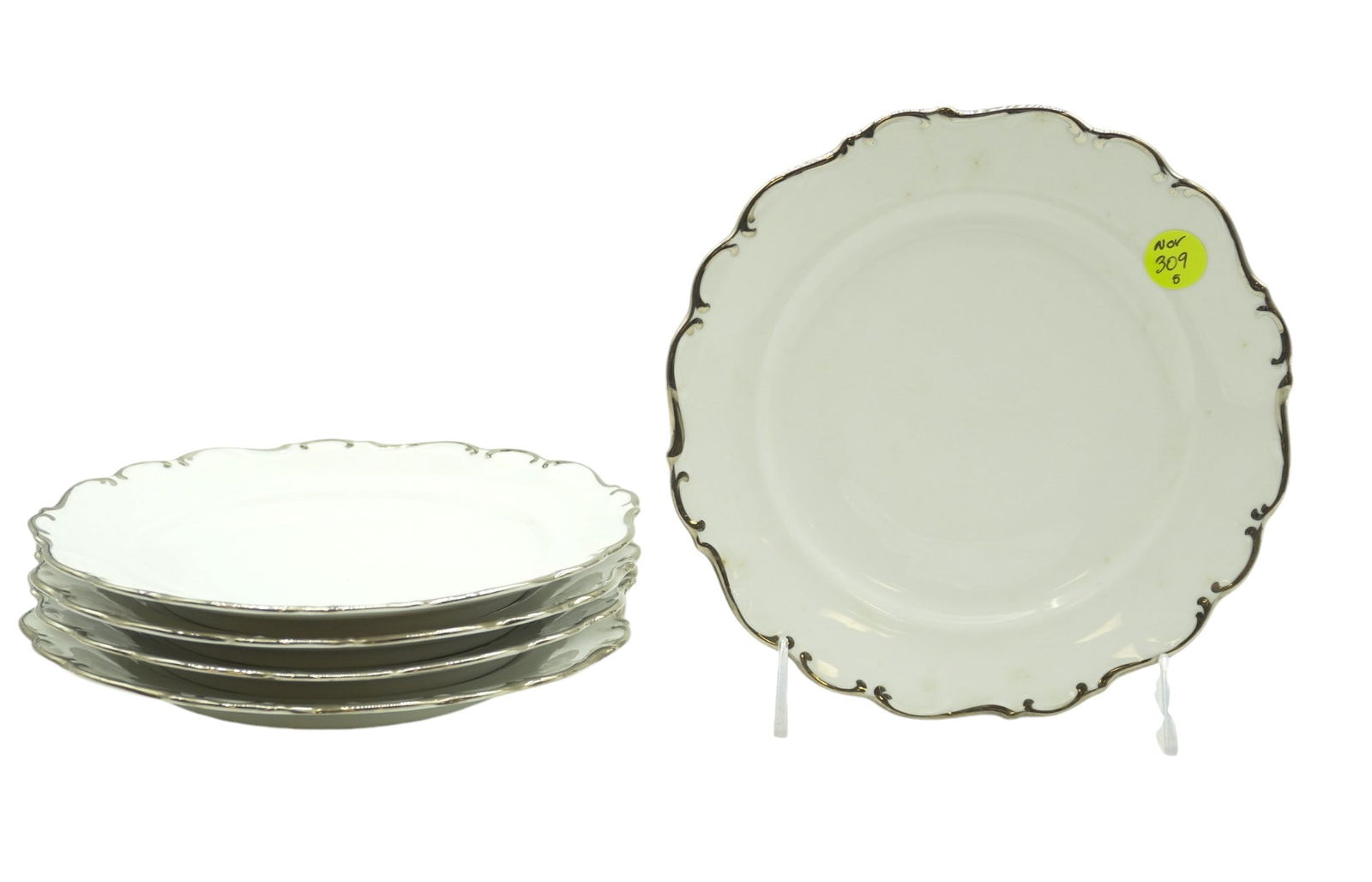 5 SCHUMANN ARZBURG GERMANY PLATINUM ELEGANCE DESSERT PLATES (1 of 3)