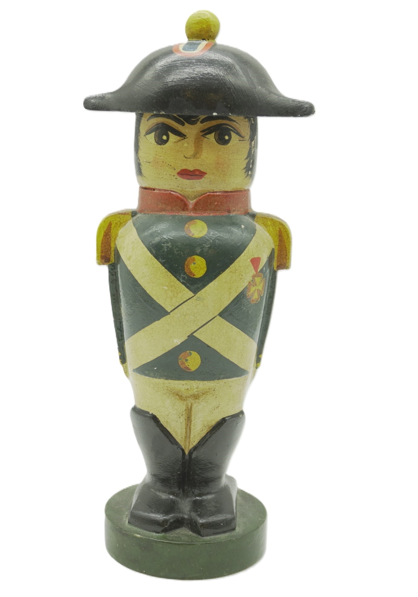 RARE CARVED BRONZINI ITALIAN WOODEN SOLDIER LIDDED CONTAINER (1 of 10)