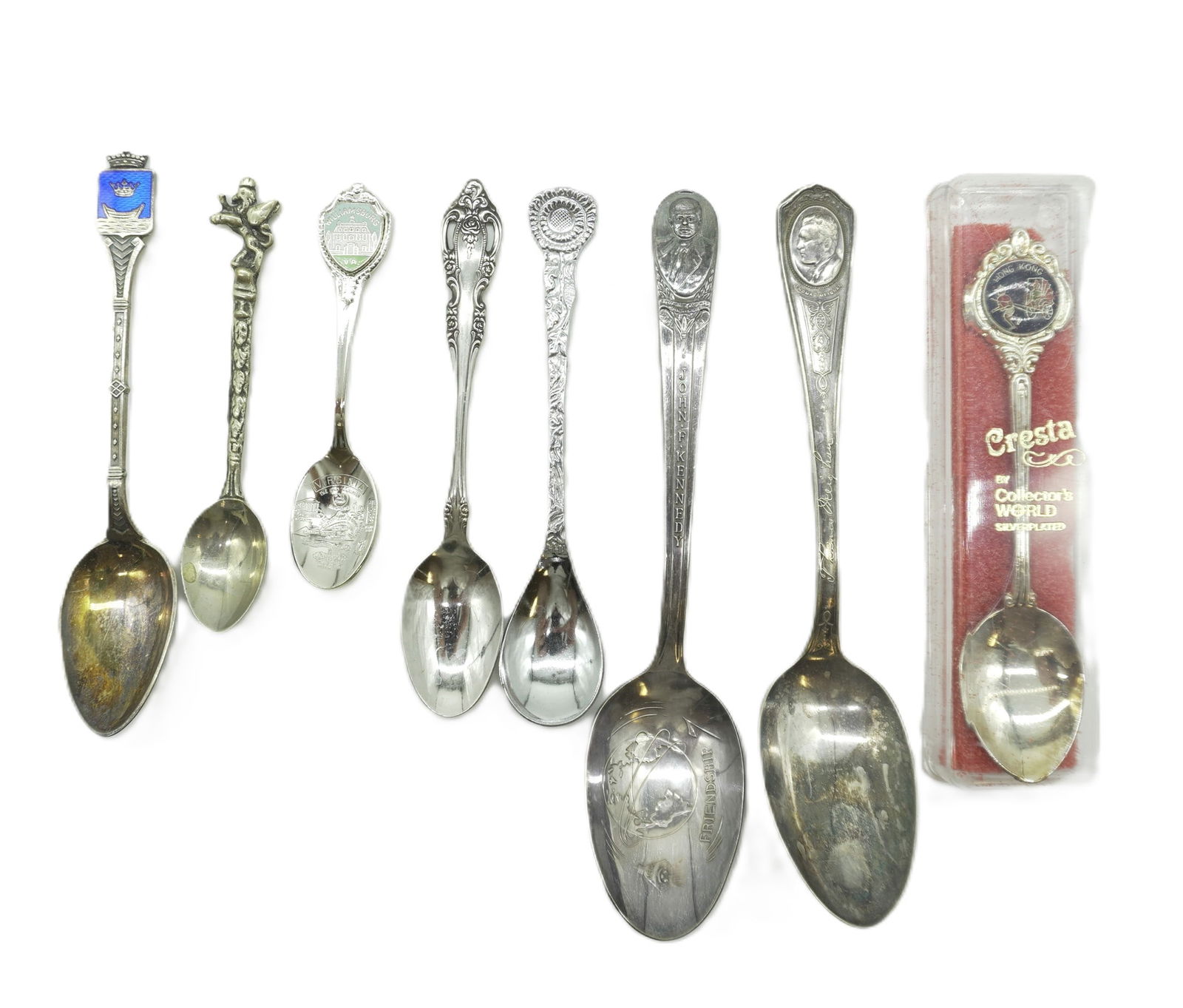 SOUVENIR SPOONS AND TEASPOONS - 8 PIECES (1 of 6)