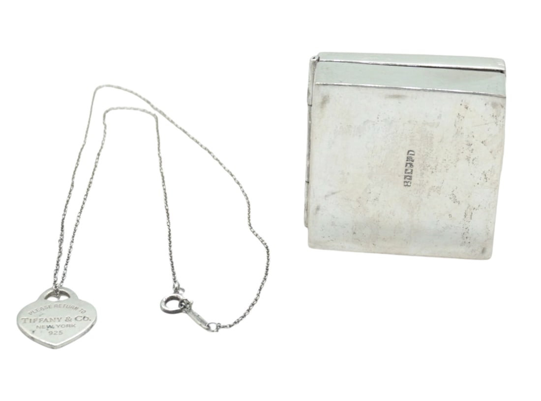 TIFFANY & CO STERLING SILVER "RETURN TO TIFFANY" HEART TAG PENDANT + SILVER BOX (1 of 7)