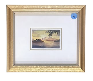 WATERCOLOR SUNSET ON SYDNEY HARBOUR BRIDGE