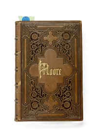 ANTIQUE THE POETICAL WORKS OF THOMAS MOORE, 1854 EDITION