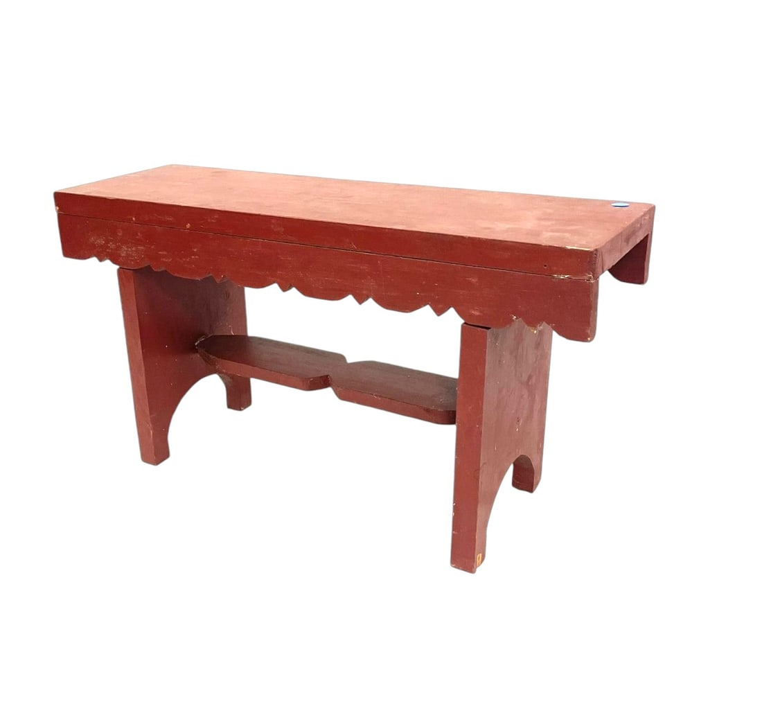 ANTIQUE PENNSYLVANIA FARMHOUSE PAINTED BENCH (1 of 4)