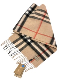 CASHMERE BURBERRY CHECK SCARF NEW