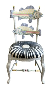 MACKENZIE CHILDS FRECKLE FISH CHAIR